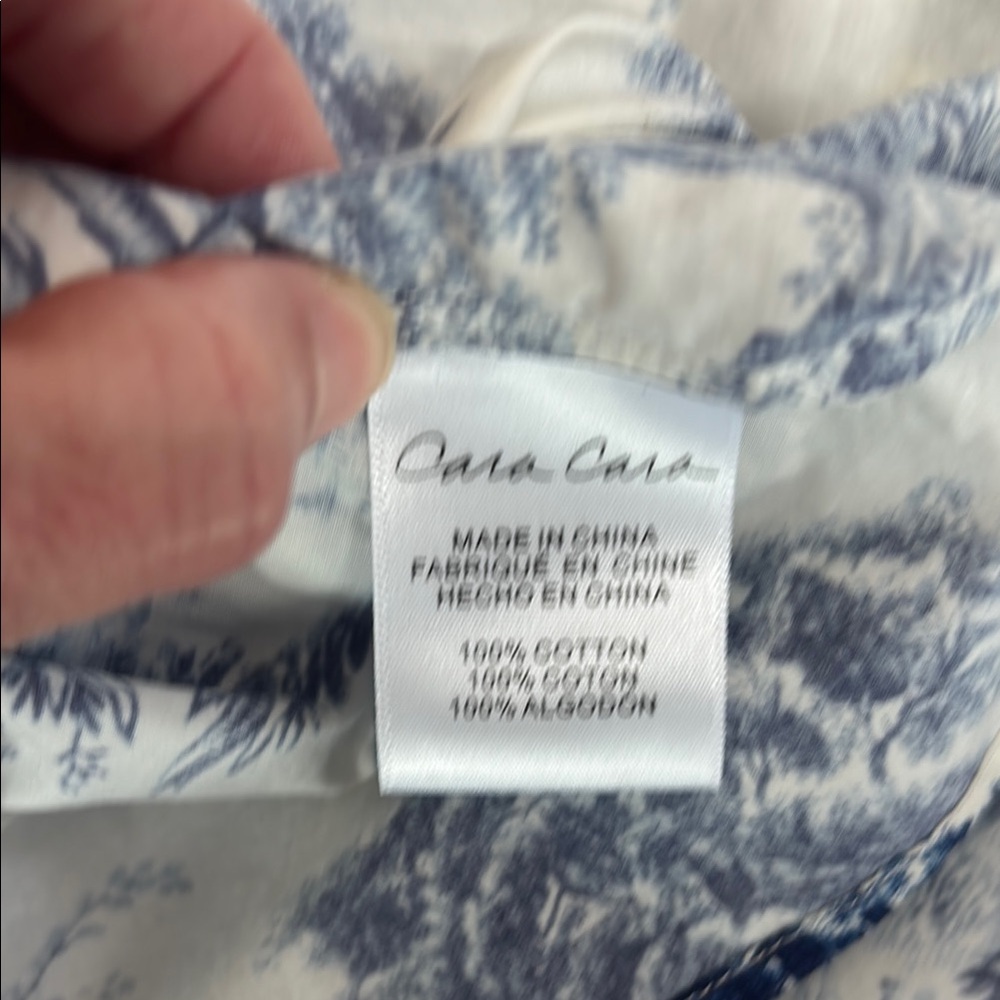 Cara Cara Blue and White Floral Tiered Maxi Dress with Puff Sleeves - Picture 10 of 10